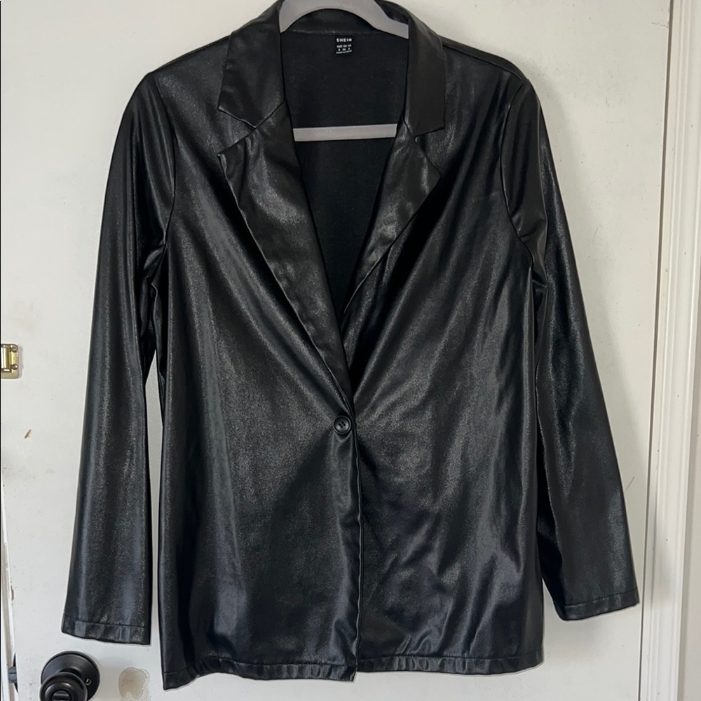 Black Leather Blazer